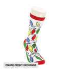 Lazy One Lights Out Crew Socks - White - Lenny's Shoe & Apparel