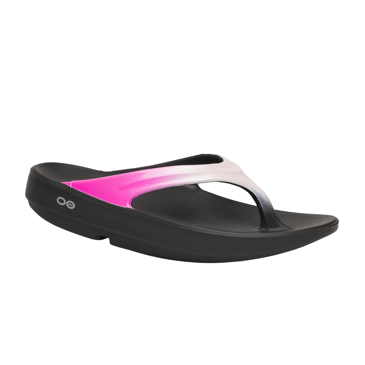 OOfos OOlala Luxe Thong Sandal - Frosted Fuchsia – Lenny's Shoe