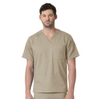 Carhartt Men's Rugged Flex Ripstop 6 Pocket Scrub Top - Khaki