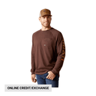 Ariat Men's Rebar Cotton Strong Graphic Long Sleeve T Shirt - Coffee Bean/Golden Brown - Lenny's Shoe & Apparel
