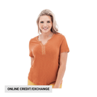 Aventura Women's Ellis Short Sleeve Top - Ginger Spice - Lenny's Shoe & Apparel