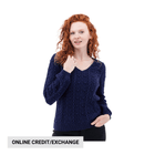 Aventura Women's Kincade Organic Cotton Sweater - Peacoat - Lenny's Shoe & Apparel