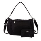 Baggallini Modern Everywhere Half Moon Messenger - Black - Lenny's Shoe & Apparel
