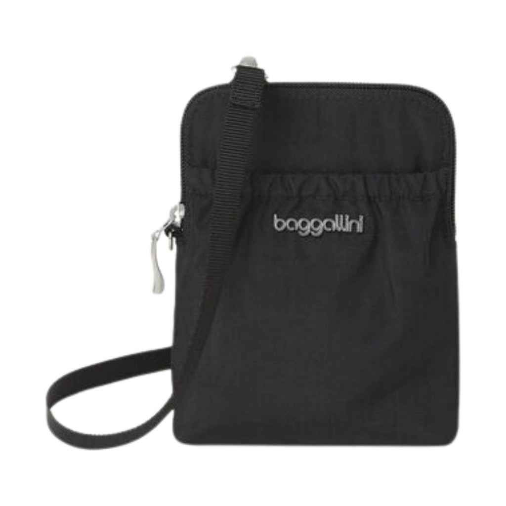Baggallini Women's RFID Bryant Pouch - Black With Sand Lining - Lenny's Shoe & Apparel