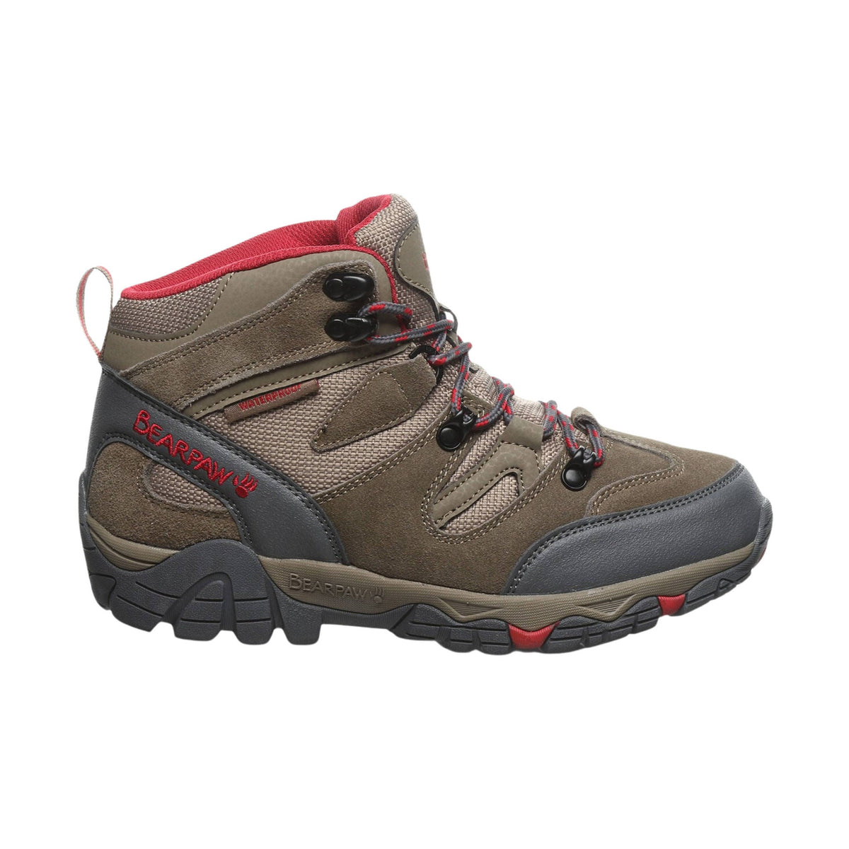 Bearpaw Women s Corsica Hiker Boots Taupe Red Lenny s Shoe Apparel