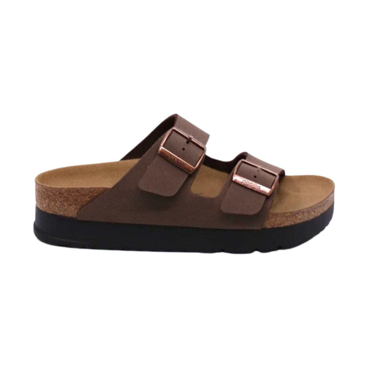 Papillio by Birkenstock Arizona 1028389 Sandals Unisex EU 40 Brown Slide DDK1583 Birkenstock Papillio Arizona Flex Platform Nubuck Leather  main image 2