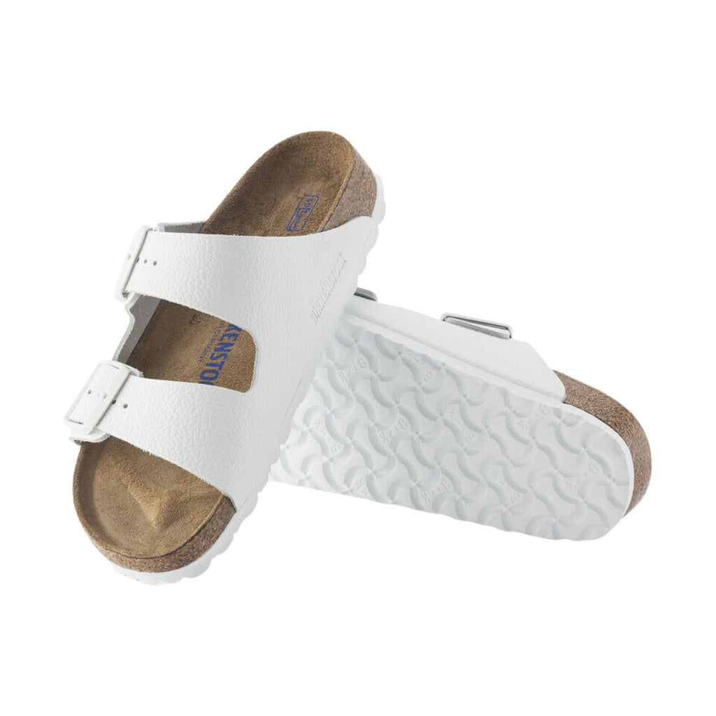 Brikenstock Arizona Soft Footbed Sandal - Leather White - Lenny's Shoe & Apparel