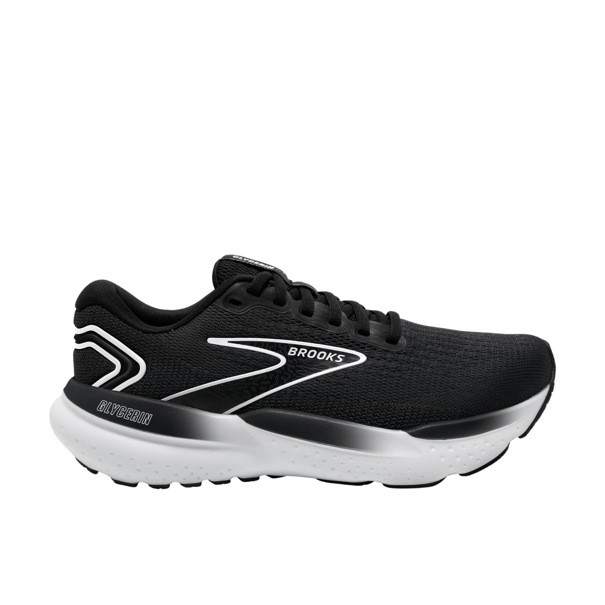 Brooks Glycerin 19 Black and White Cushioned Running Shoes Women main image 4