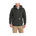 Carhart Men's Rain Defender Rockland Sherpa Lined Full Zip Hooded Sweatshirt - Peat - Lenny's Shoe & Apparel