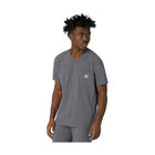 Carhartt Men's Cross Flex V Neck Scrub Top - Pewter - Lenny's Shoe & Apparel