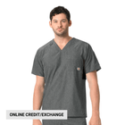 Carhartt Men's Force Liberty Twill Chest Pocket Scrub Top - Charcoal Heather - Lenny's Shoe & Apparel