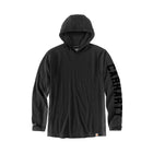 Carhartt Men's Force Relaxed Fit Long Sleeve Hooded Tee - Black - Lenny's Shoe & Apparel
