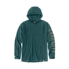 Carhartt Men's Force Relaxed Fit Long Sleeve Hooded Tee - Greenstone - Lenny's Shoe & Apparel