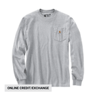 Carhartt Men's Loose Fit Heavyweight Long Sleeve Pocket C Graphic Tee - Heather Grey - Lenny's Shoe & Apparel