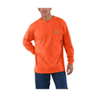 Carhartt Men's Loose Fit Heavyweight Long Sleeve Pocket T Shirt - Brite Orange - Lenny's Shoe & Apparel