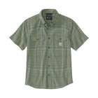 Carhartt Men's Loose Fit Midweight Short Sleeve Plaid Shirt - Sage - Lenny's Shoe & Apparel