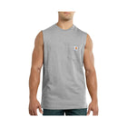 Carhartt Men's Relaxed Fit Heavyweight Sleeveless Pocket Tank - Heather Grey - Lenny's Shoe & Apparel
