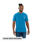 Carhartt Men's Relaxed Fit Short Sleeve Pocket Tee - Engineer Blue Heather - Lenny's Shoe & Apparel