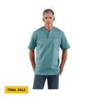 Carhartt Men's Workwear Short Sleeve Henley - Summer Blue Heather - Lenny's Shoe & Apparel