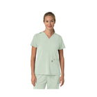 Carhartt Women's Force Cross Flex Panel V Neck Scrub Top - Fresh Mint - Lenny's Shoe & Apparel