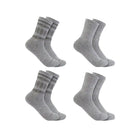 Carhartt Women's Heavyweight Synthetic Wool Blend Crew 4 Pack Socks - Heather Gray - Lenny's Shoe & Apparel