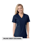 Carhartt Women's Liberty Multi - Pocket V - Neck Scrub Top - Navy - Lenny's Shoe & Apparel