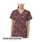 Carhartt Women's Prints Tuck In Scrub Top - Topiary Camo - Lenny's Shoe & Apparel
