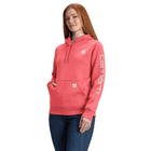 Carhartt Women's Relaxed Fit Midweight Logo Sleeve Graphic Sweatshirt - Pink Salmon Heather - Lenny's Shoe & Apparel