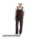 Carhartt Women's Rugged Flex Loose Fit Canvas Bib Overall - Dark Brown - Lenny's Shoe & Apparel