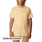 Columbia Men's Rapid Rivers Printed Short Sleeve - Light Camel Explorer - Lenny's Shoe & Apparel