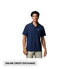 Columbia Men's Utilizer Short Sleeve Camp Shirt - Collegiate Navy - Lenny's Shoe & Apparel