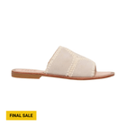 Frye Women's Ava Crochet Slide - Ivory - Lenny's Shoe & Apparel