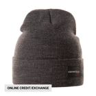 Grundens Watchhouse Beanie Logo - Black Heather - Lenny's Shoe & Apparel