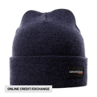 Grundens Watchhouse Beanie Logo - Heather Navy - Lenny's Shoe & Apparel