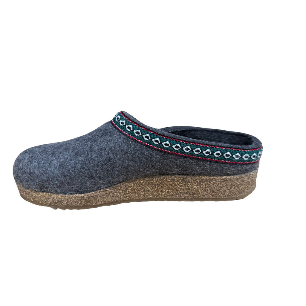 Haflinger Classic Wool Grizzly Clog - Grey - Lenny's Shoe & Apparel