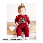 Lazy One Infant Christmas With The Herd Union Suit - Red - Lenny's Shoe & Apparel