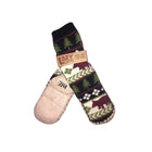 Lazy One Kids' Short Mukluk Slippers - Bear Fairisle - Lenny's Shoe & Apparel