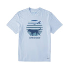 Life Is Good Men's 70's Retro Dog Beach Walk Short Sleeve Crusher Tee - Glacier Blue - Lenny's Shoe & Apparel