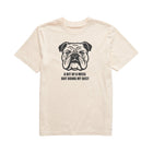 Life Is Good Men's Bert's Bit of a Mess Bulldog Short Sleeve Crusher Tee - Putty White - Lenny's Shoe & Apparel