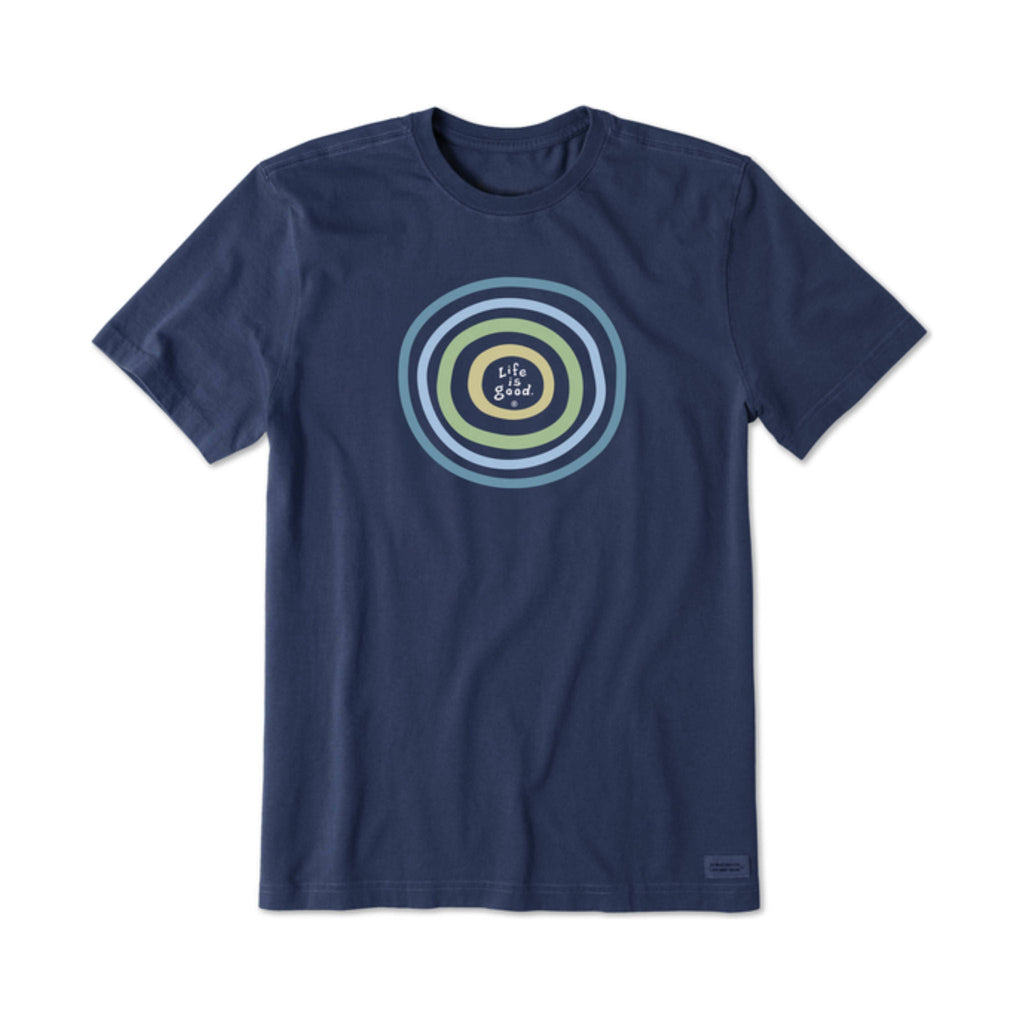 Life Is Good Men's Concentric Crusher Tee - Darkest Blue - Lenny's Shoe & Apparel