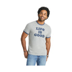 Life Is Good Men's Cooper Life Classic Crusher Ringer Tee - Heather Gray - Lenny's Shoe & Apparel