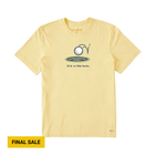 Life Is Good Men's Crusher It's In The Hole Tee - Sandy Yellow - Lenny's Shoe & Apparel