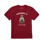 Life Is Good Men's Crushing It Nutcracker Short Sleeve Crusher Tee - Adirondack Red - Lenny's Shoe & Apparel