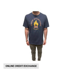 Life Is Good Men's Green Mountains Exclusive Campfire Crusher Tee - Darkest Blue - Lenny's Shoe & Apparel