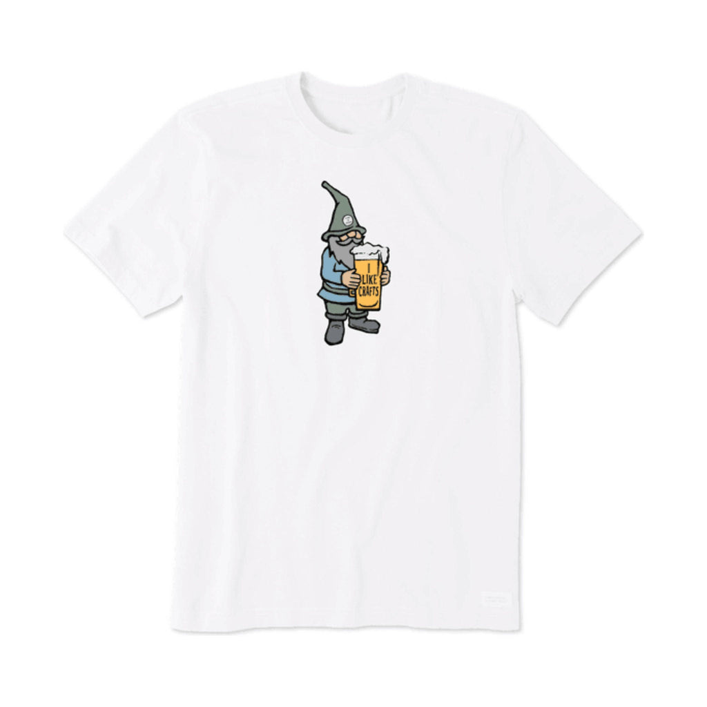 Life Is Good Men's I Like Crafts Gnome Short Sleeve Tee - White - Lenny's Shoe & Apparel