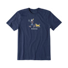 Life Is Good Men's Jake and Rocket Baseball America Short Sleeve Crusher Tee - Darkest Blue - Lenny's Shoe & Apparel
