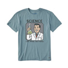 Life Is Good Men's Science Is Like Magic Short Sleeve Crusher Tee - Smoky Blue - Lenny's Shoe & Apparel