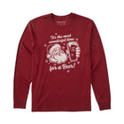Life Is Good Men's Time For A Beer Santa Long Sleeve Crusher Tee - Adirondack Red - Lenny's Shoe & Apparel
