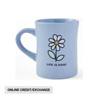 Life Is Good Smile Daisy Diner Mug - Glacier Blue - Lenny's Shoe & Apparel