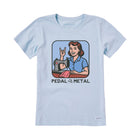 Life Is Good Women's Bert's Shirts Pedal To The Medal Short Sleeve Crusher Tee - Glacier Blue - Lenny's Shoe & Apparel
